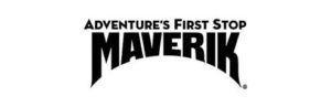 Maverik logo - The ultimate destination for adventurous competitors and surfers.
