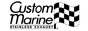 Custom marine stainless exhaust logo for wake surfing competition.