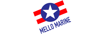 Melo marine logo on a white background, perfect for surfers and fans.