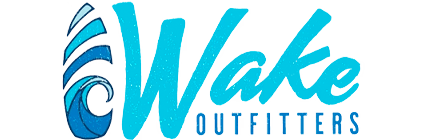 Wake outfitters logo for wake surfing fans.