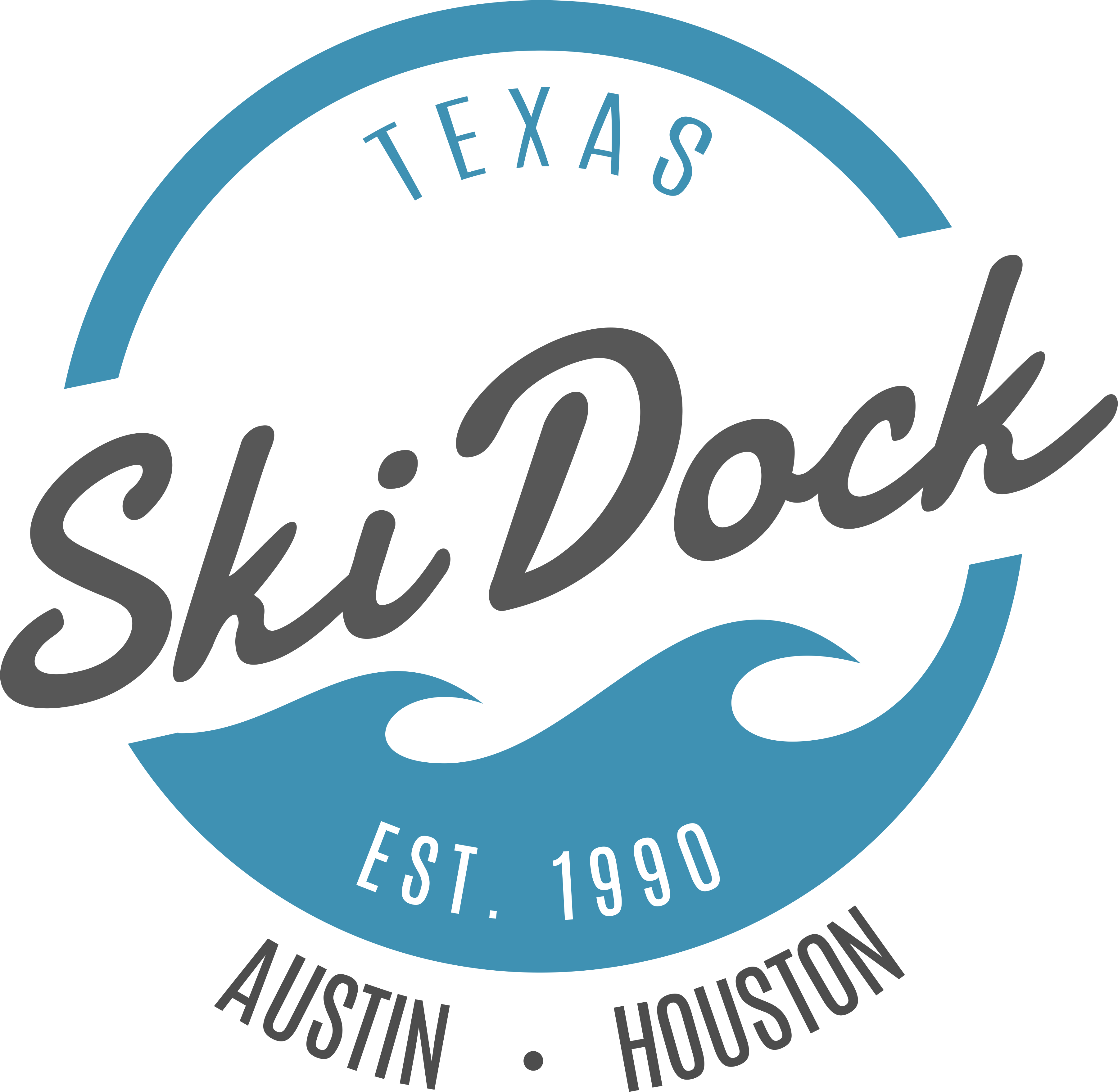 The logo for The Come and Take it Conroe Classic ski dock in Austin, Texas.