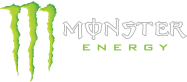The monster energy logo at the Minnesota Wakesurf Championship.
