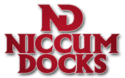 Niccum docks logo on a Minnesota Wakesurf Championship background.
