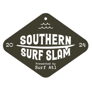 The "Southern Surf Slam" logo on a stylish black background.