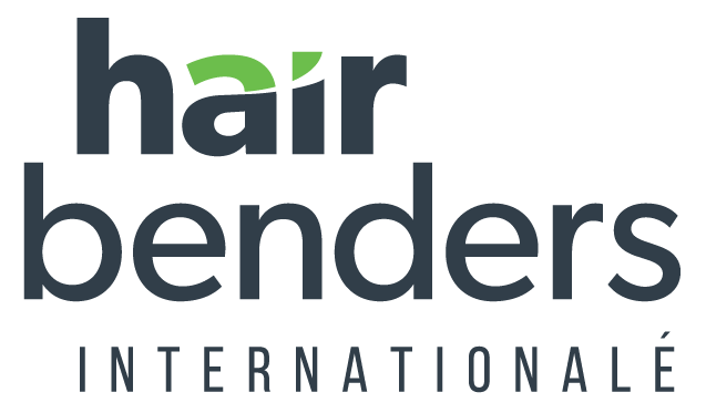 Logo for Hair Benders Internationalé with a stylized green accent on the “a” in “hair,” bold, modern typography, and a subtle nod to ChattaWake 2025.